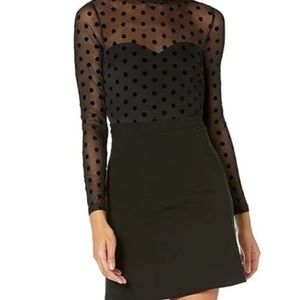French Connection Polka Dot Mesh Dress Size 6